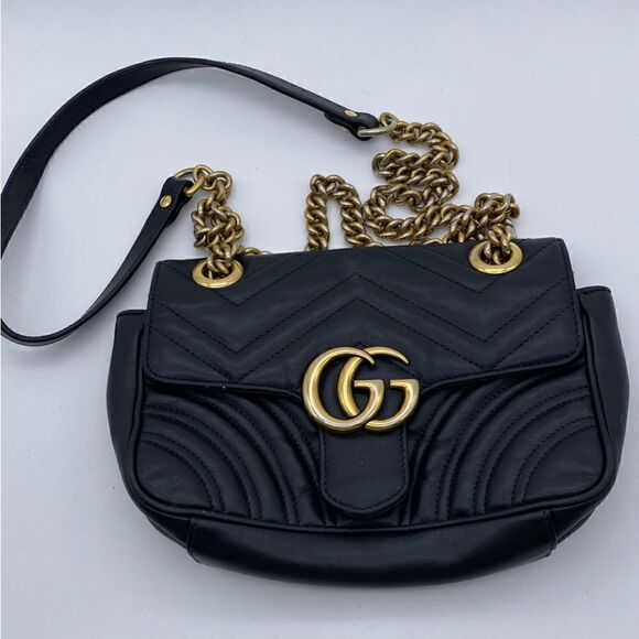 GG Marmont matelassé mini bag in Black - Picture 1 of 10
